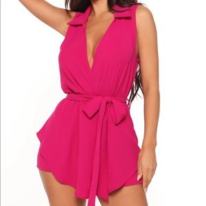 NWT Magenta Fashion Nova Romper Medium